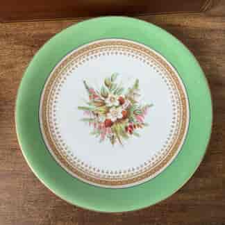 Royal Worcester Botanical plate, Dated 1874