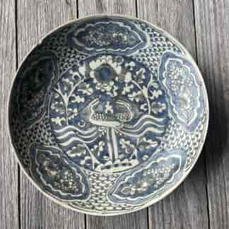 Chinese Ming Dynasty 'Pheonix' dish, Binh Thuan Shipwreck, c.1608
