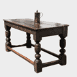 English Oak refectory table, 17th century