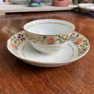 Chinese Export teabowl & saucer, fine quality Imari with ‘JGM’, c.1760