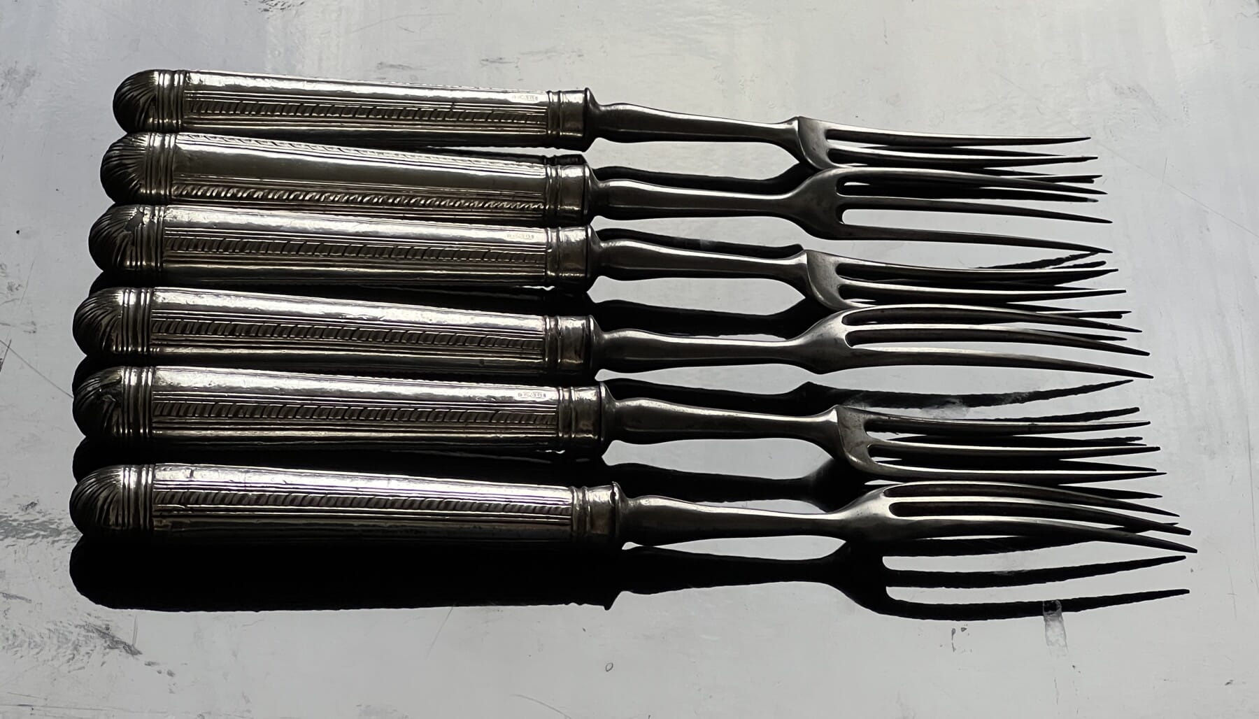 Georgian Sterling Silver Cutlery at Moorabool Antiques, Geelong