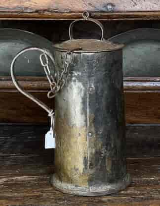 Iron tankard with lid, hand-forged,  19th century