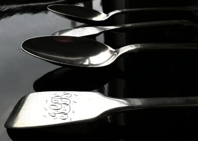 Irish Sterling Silver teaspoons, Waterhouse Co, Dublin 1844