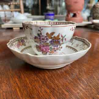 Chinese export cup & saucer, European shape, c. 1770