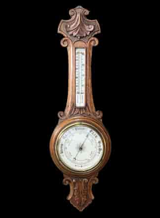 Victorian 'Ellery' Barometer,  Oak case, late 19th c.