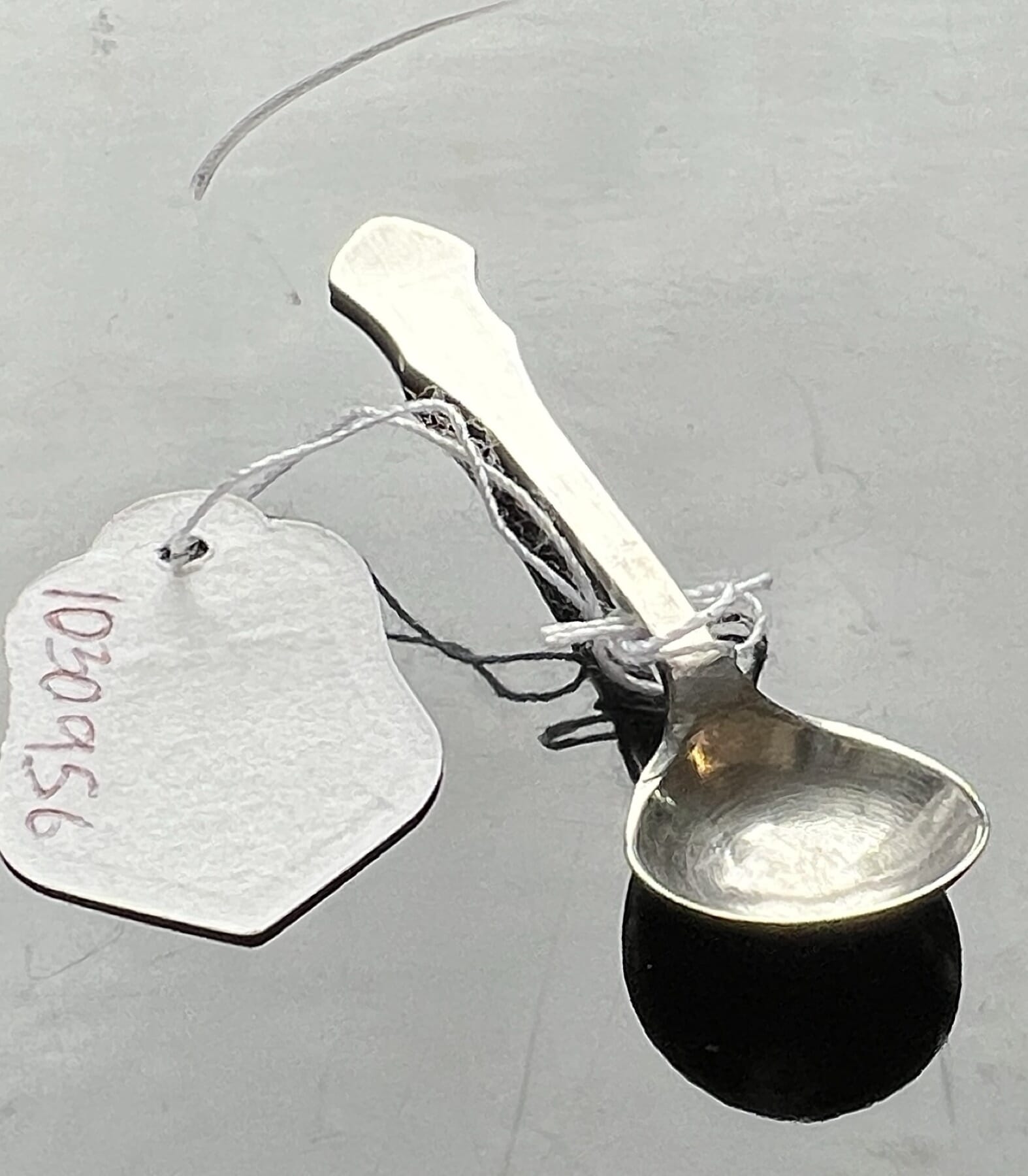 Sterling Silver mustard spoon, Sheffield 1909