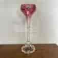 Tall ruby flash vase, probably moser of Karlsbad, C.1870