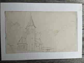 Pencil Sketch by Frederick Bennett - Church 1872