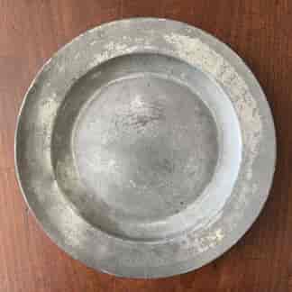 Pewter plate, mid 18th century