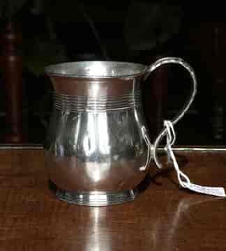Sterling silver christening mug, Sheffield 1920