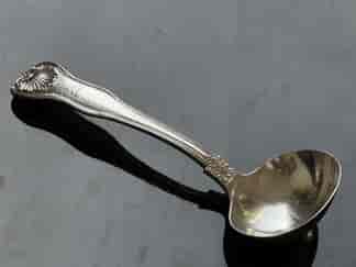 Macintosh Clan, Bateman Sterling Silver sauce ladle, Shell & Husk, London 1839