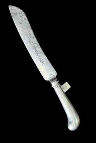 English silver 'breadknife', late 19th century