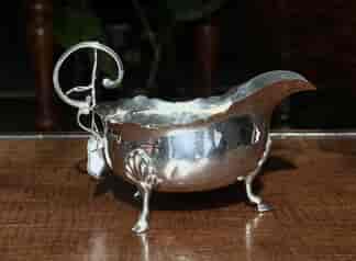 Sterling silver sauce boat, Hallmarked Chester 1905
