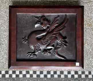 Australiana carved cedar panel of a dragon, 20th c.