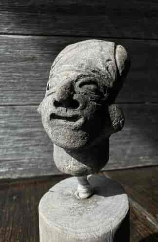 Precolumbian head with high headdress, Jama Coaque, Ecuador, 1st-5th century AD