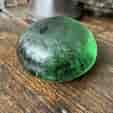 Georgian Green glass 'dump' doorstop/paperweight, 19th C