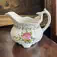 Staffordshire porcelain jug, flower painted, possibly Adams C.1840
