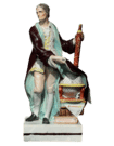 Sir Isaac Newton, Leeds Pottery Marked Figure c.1790 at Moorabool Antiques, Geelong