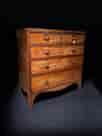 Handsome Mahogany George III chest of drawers with original knobs, c.1790