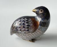 Antique Japanese Cloisonné Quail