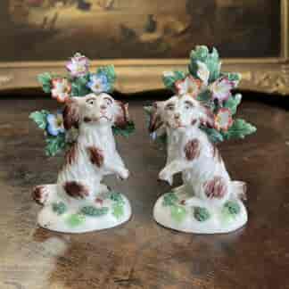French hardpaste copies of ‘Chelsea’ dogs, earlier 20th century
