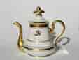Bohemian porcelain teapot, Knight crest & ‘GC’, c. 1880