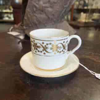 Coalport coffee can & unusual saucer, C. 1810