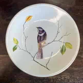 Brownfield plate with bird on branch, dated March 1879