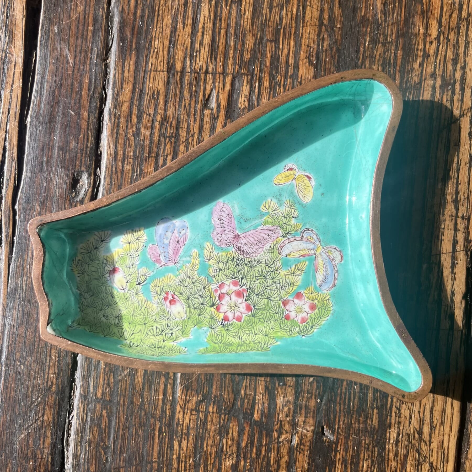 Chinese Canton Enamel Dish Butterflies Flowers Qing Dynasty c-for-cinema-movie-news-raids-were-conducted-across-8-locations