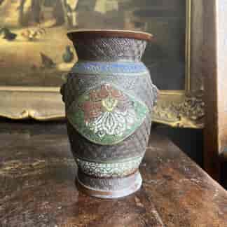 Chinese bronze & enamel vase, C.1900