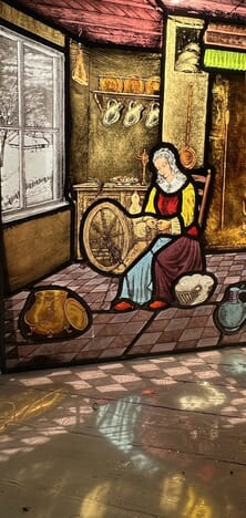 Stained Glass Panel by Van Vlodrop, 1960's