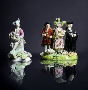 18th century Derby Porcelain Figures at Moorabool Antiques, Australia