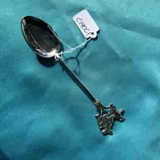 Chinese silver spoon with rickshaw on handle C.1900