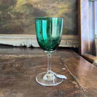 Victorian green port glass, C. 1880