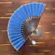 Small silk fan on bamboo sticks, Duvelleroy- Paris, C. 1900