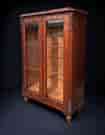 Early Victorian Mahogany display cabinet, 5-shelf, c. 1850