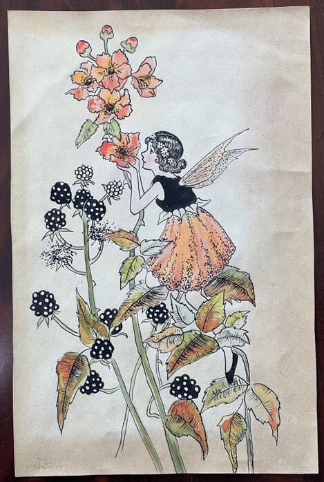 Ida Rentoul Outhwaite original watercolour, c.1933 at Moorabool Antiques