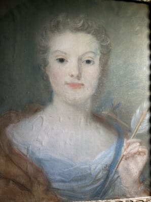 Jean-Baptiste Perronneau pastel portrait 1751 at Moorabool Antiques, Geelong, Australia