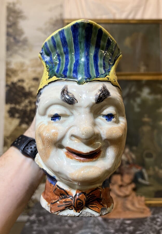 French Faience Head of Danton, c. 1795