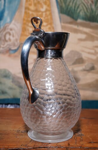 1930's Plated & Glass Claret/Mulled Wine Jug Warmer