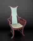 Australian Hardwood Art Nouveau chair, Lyre-bird back, c. 1910