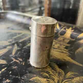 Birmingham sterling silver cylindrical perfume bottle  box ,1911