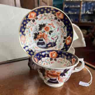 Ridgway cup & saucer, Imari pattern, c. 1825