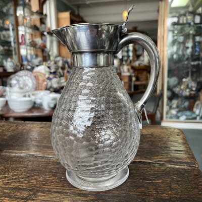 1930's Plated & Glass Claret/Mulled Wine Jug Warmer