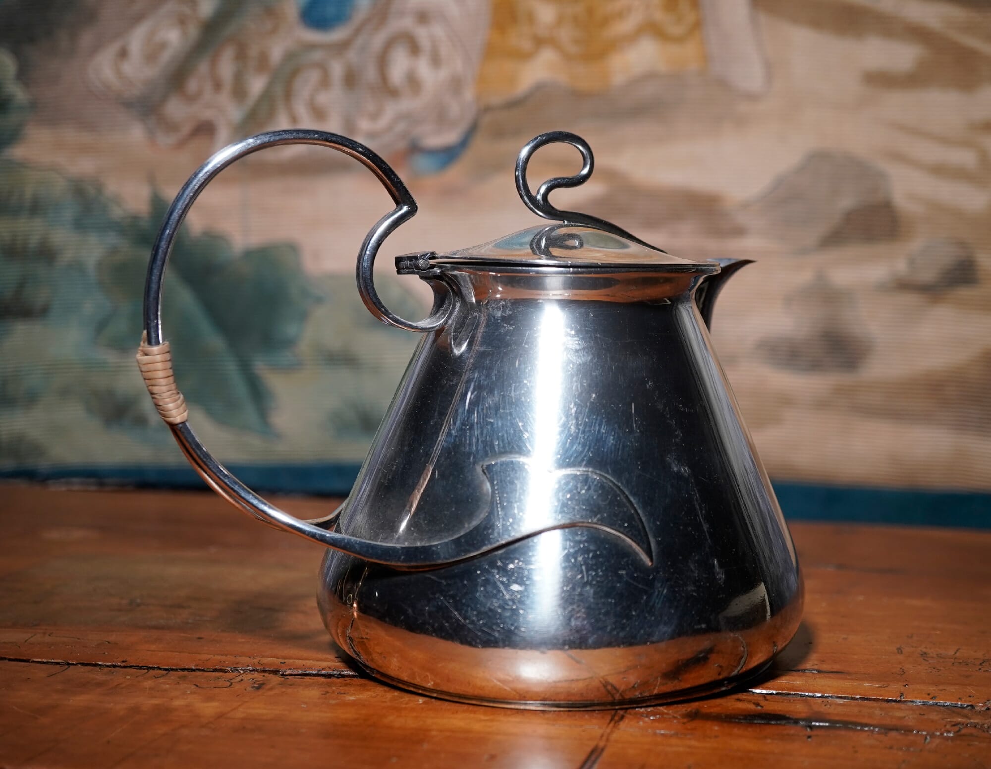 Stylish Art Nouveau silverplate jug, George Unite, Birmingham c.1905