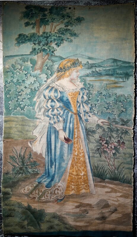 Pre-Raphaelite wall hanging, circa 1880