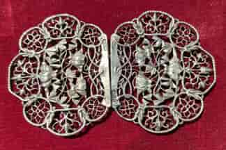 Superb Sterling Silver buckle, Art Nouveau 'Poppies' openwork, William Comyns 1901