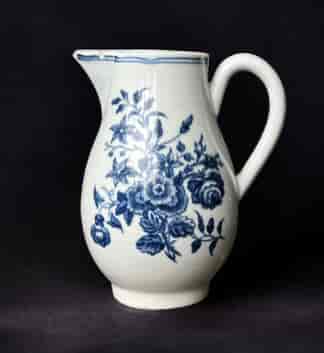 Dr Wall Worcester 'Three Flowers' jug, c. 1780