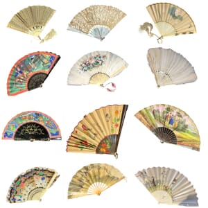 Antique Fans at Moorabool Antiques, Geelong