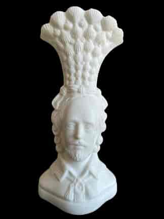 Parian 'Shakespeare' vase, double sided, circa 1860